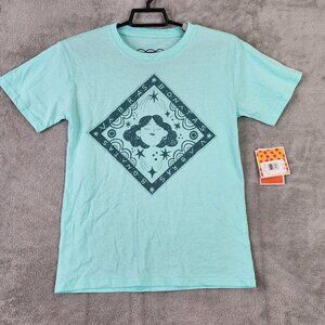 Unisex Blue Shirt JZD Vibras Bonita Short Sleeve Latino Heritage Size L